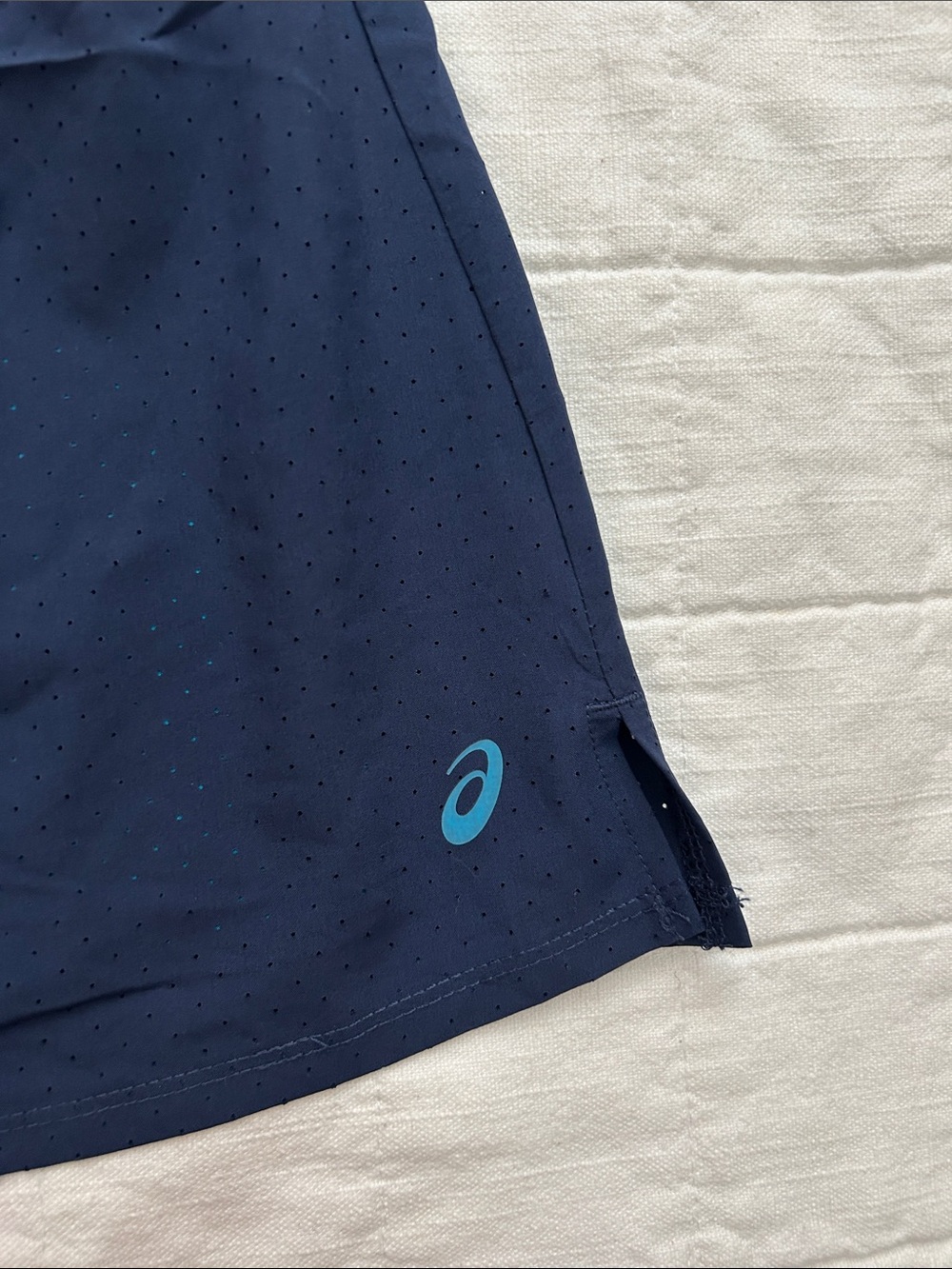 Asics Deep Navy Athletic Skort with Teal Logo - Picture 3 of 8